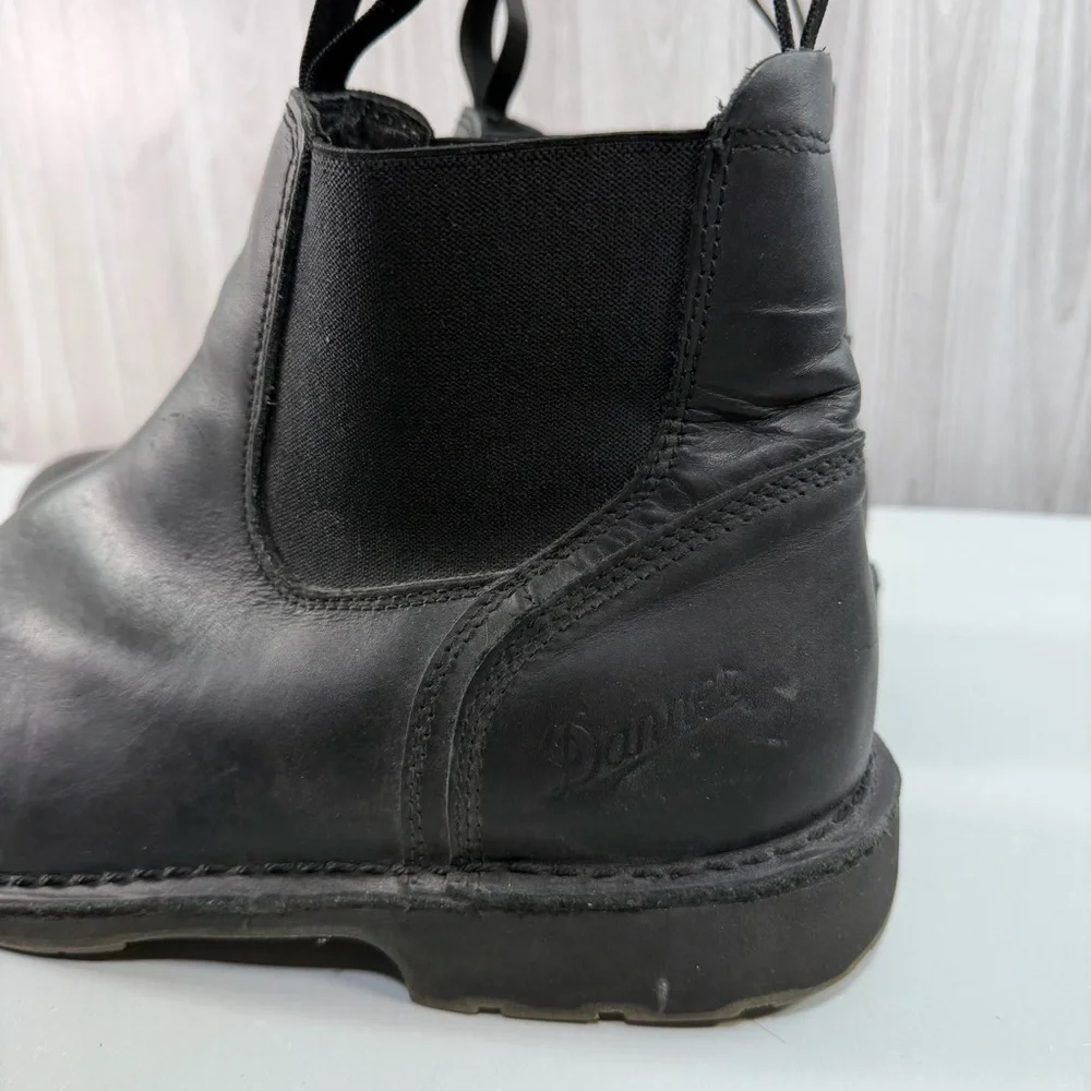 Danner Black Leather Men’s Chelsea Ankle Boot Vibram Sole‎ Comp Toe Sz 14